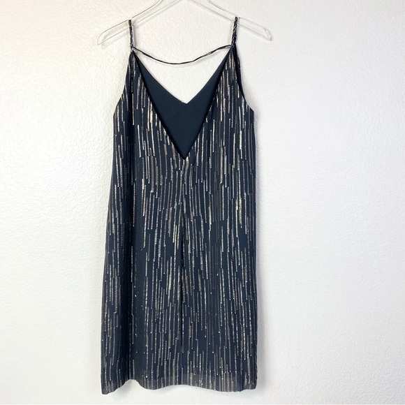 Equipment Tansie Silk And Metallic Slip Dress Size L - Picture 5 of 10